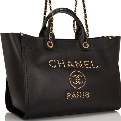 chanel large black shopping bag|chanel large shopping bag price.